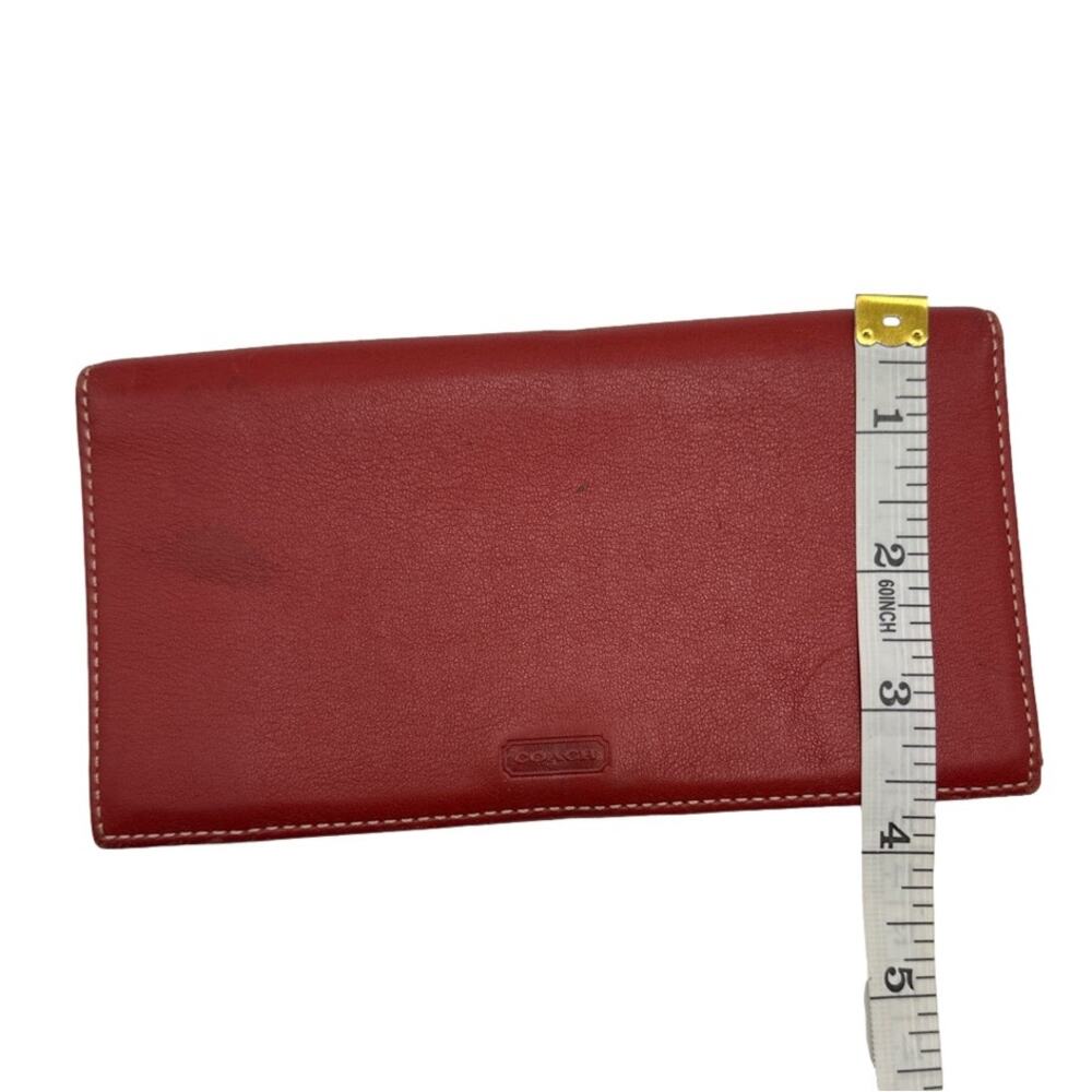y2k COACH Vintage Red Checkbook Holder - Picture 5 of 5